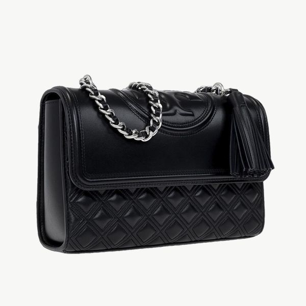 Сумка Tory Burch Fleming Convertible Shoulder Bag Black/Silver.