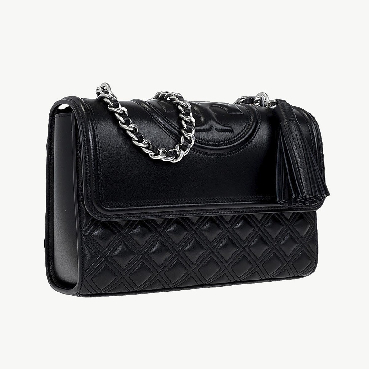Сумка Tory Burch Fleming Convertible Shoulder Bag Black/Silver