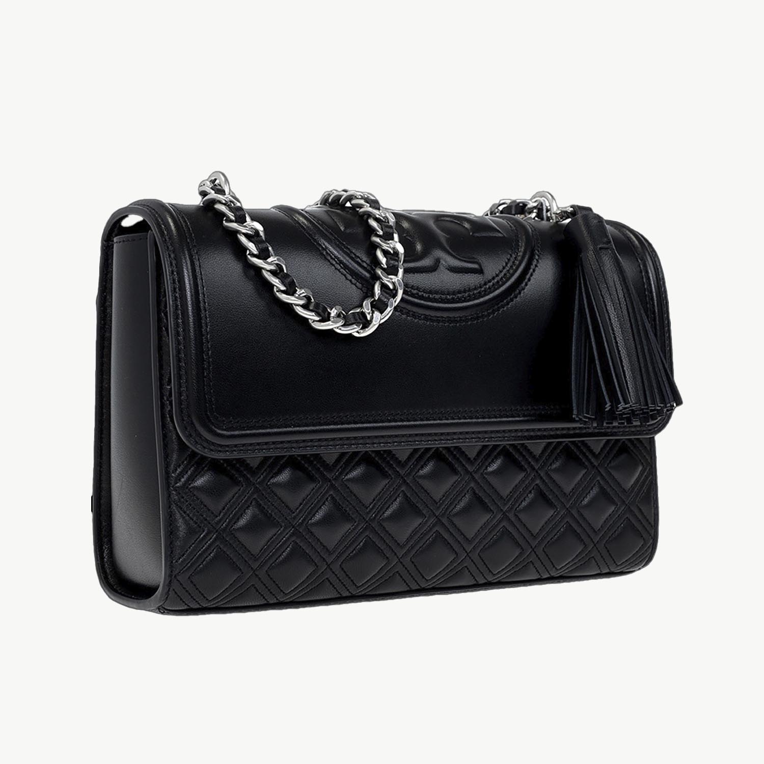 Сумка Tory Burch Fleming Convertible Shoulder Bag Black/Silver