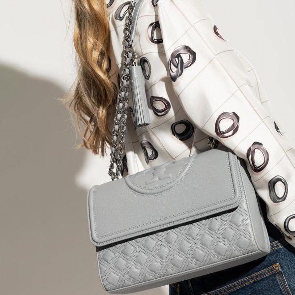 Сумка Tory Burch Fleming Soft Grain Small Convertible Shoulder Bag Slate.