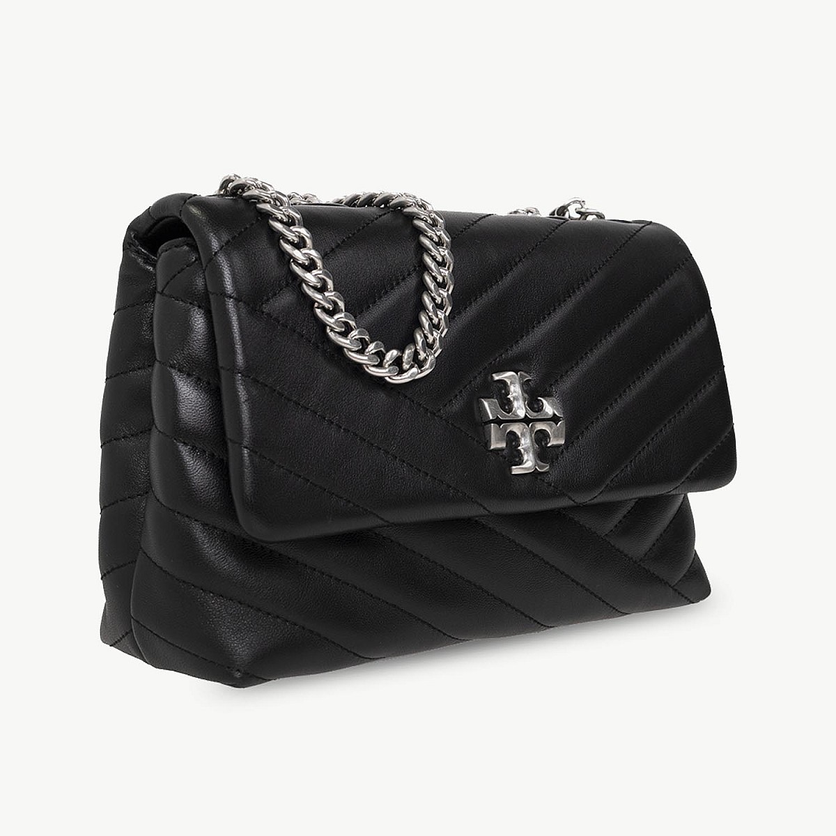 Сумка Tory Burch Kira Shevron Small Convertible Shoulder Bag Black/Rolled Nickel
