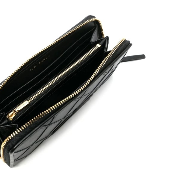 Гаманець Tory Burch Fleming Soft Zip Continental Wallet Black