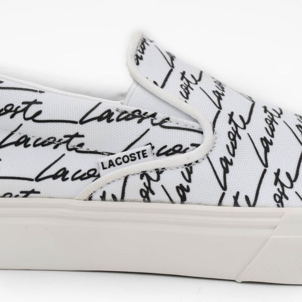 Слипоны Lacoste Jump Serve Slip 07224 CMA WHT/BLK Canvas.