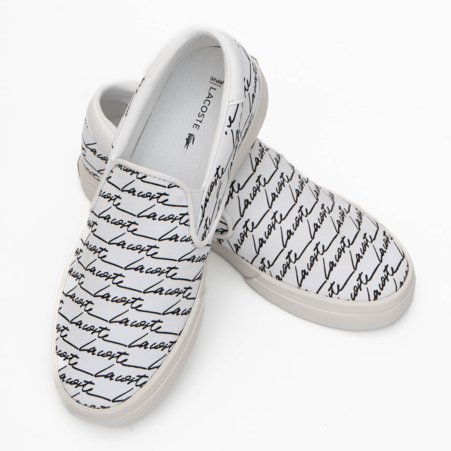 Слипоны Lacoste Jump Serve Slip 07224 CMA WHT/BLK Canvas