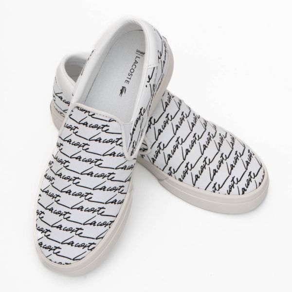 Слипоны Lacoste Jump Serve Slip 07224 CMA WHT/BLK Canvas.