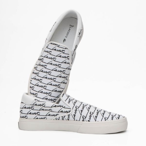 Слипоны Lacoste Jump Serve Slip 07224 CMA WHT/BLK Canvas.