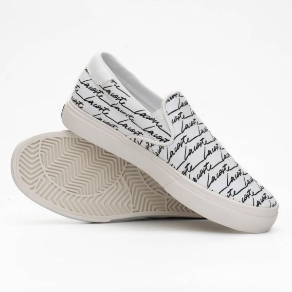 Слипоны Lacoste Jump Serve Slip 07224 CMA WHT/BLK Canvas.