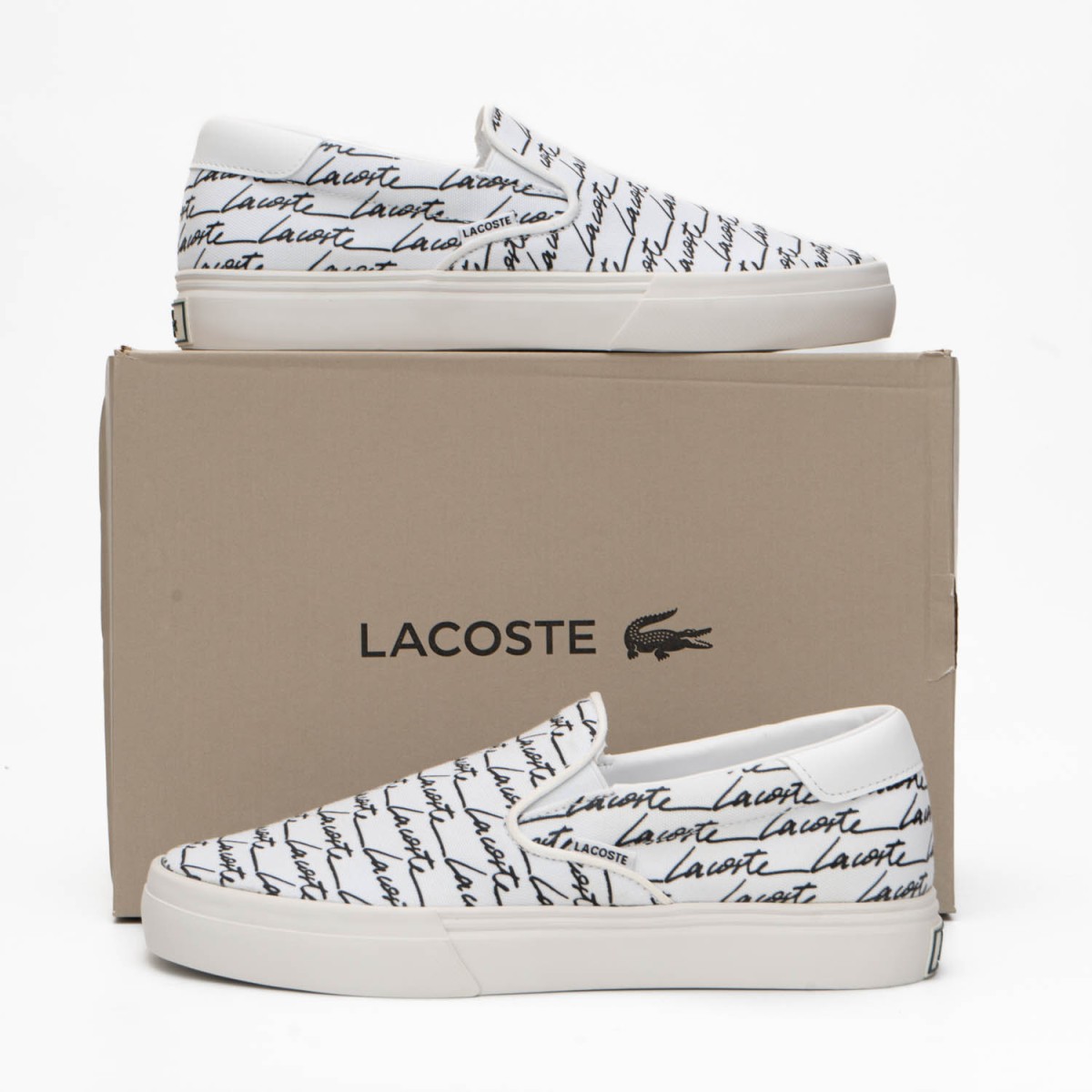 Сліпони Lacoste Jump Serve Slip 07224 CMA WHT/BLK Canvas