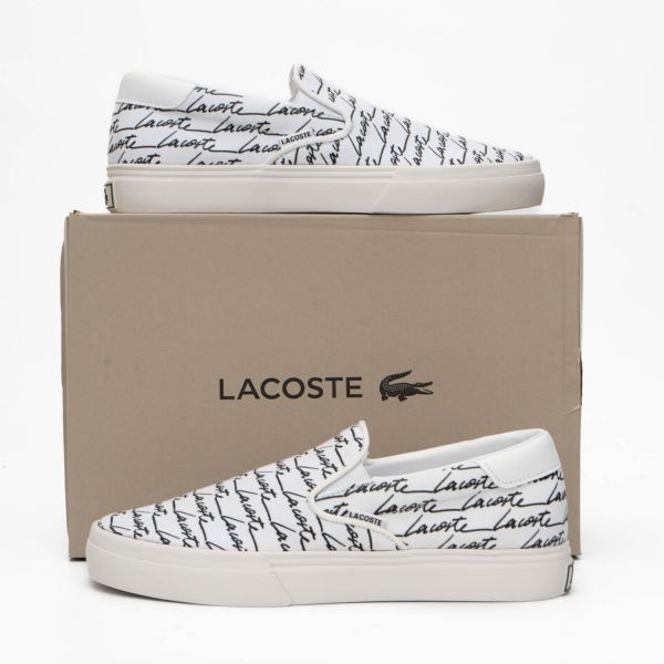 Слипоны Lacoste Jump Serve Slip 07224 CMA WHT/BLK Canvas.