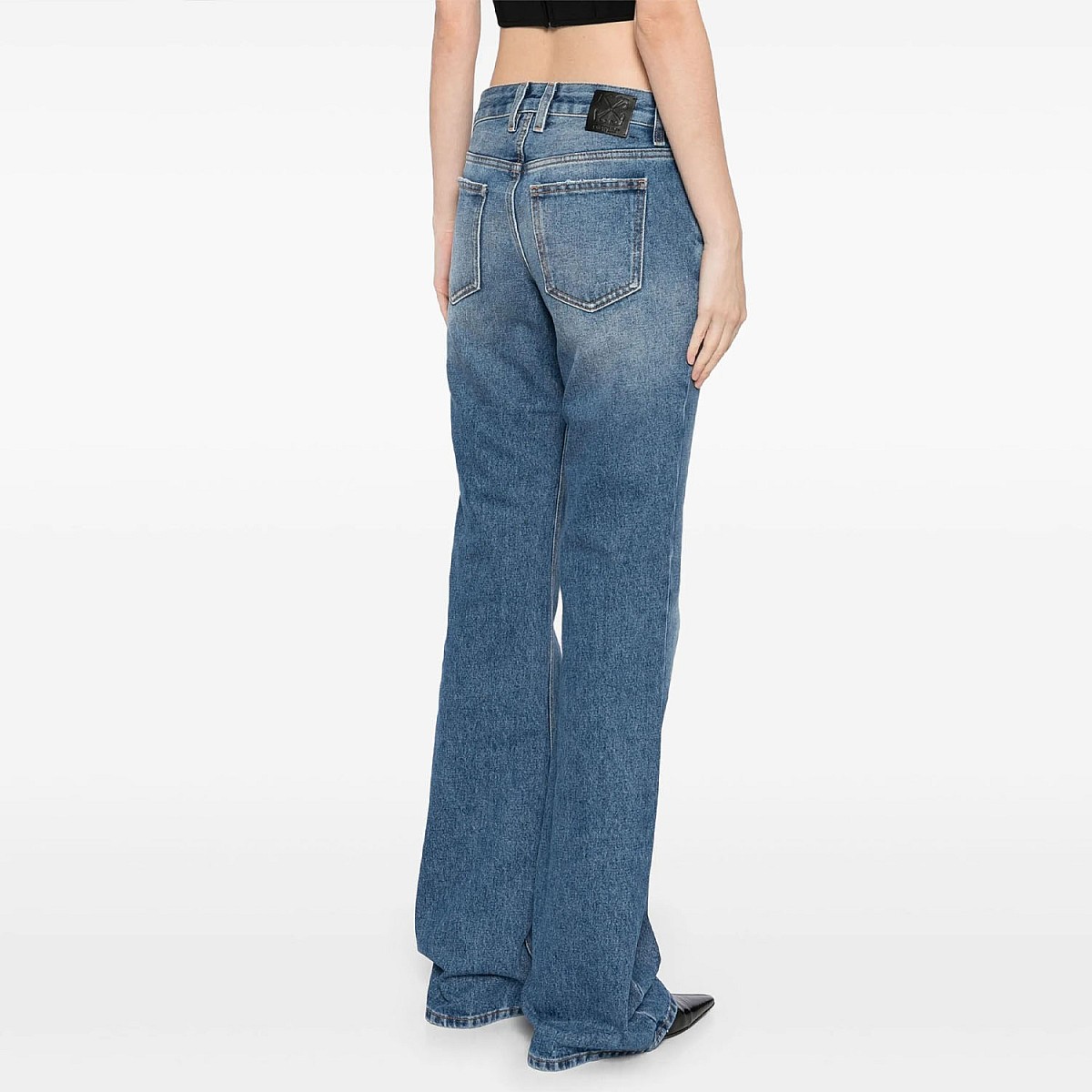 Джинсы Off White Slim Flared 5PKT Pants Blue No Color