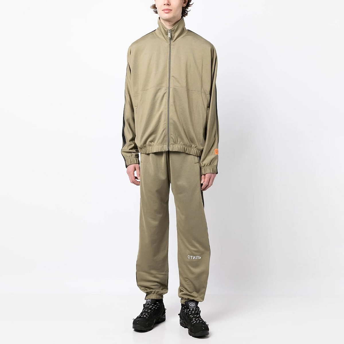 Толстовка Heron Preston Logo Olive Green No