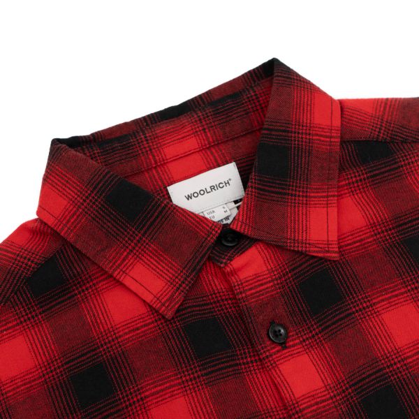 Рубашка Woolrich Light Flannel Classic Shirt Red Check.
