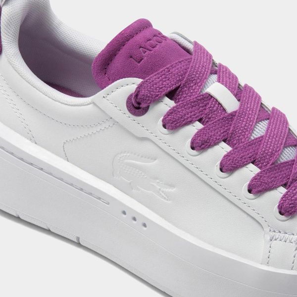 Кеди Lacoste Carnaby Plat 123 1 SFA WHT/PURP Leather 745SFA0040Z54.