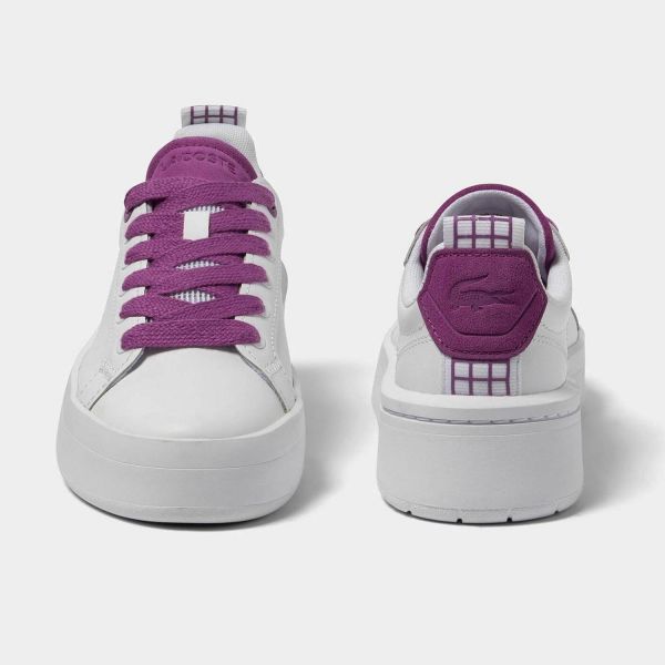 Кеди Lacoste Carnaby Plat 123 1 SFA WHT/PURP Leather 745SFA0040Z54.