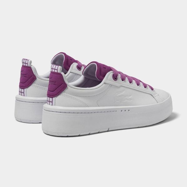 Кеди Lacoste Carnaby Plat 123 1 SFA WHT/PURP Leather 745SFA0040Z54.