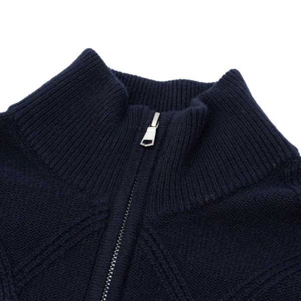 Кардиган Malo Optium Cardigan Full Zip Losange Blu.