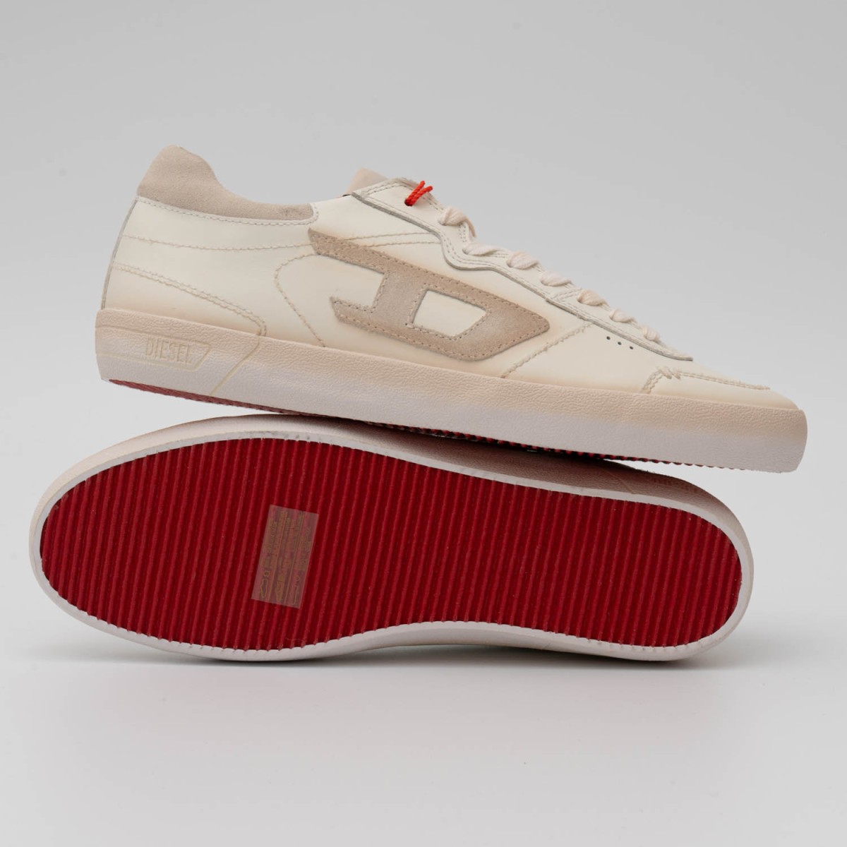 diesel De-Flow-S1 フリンジジャッケト　S25ss Кеди Diesel S-Leroji Low Star White/Antique White — купити в