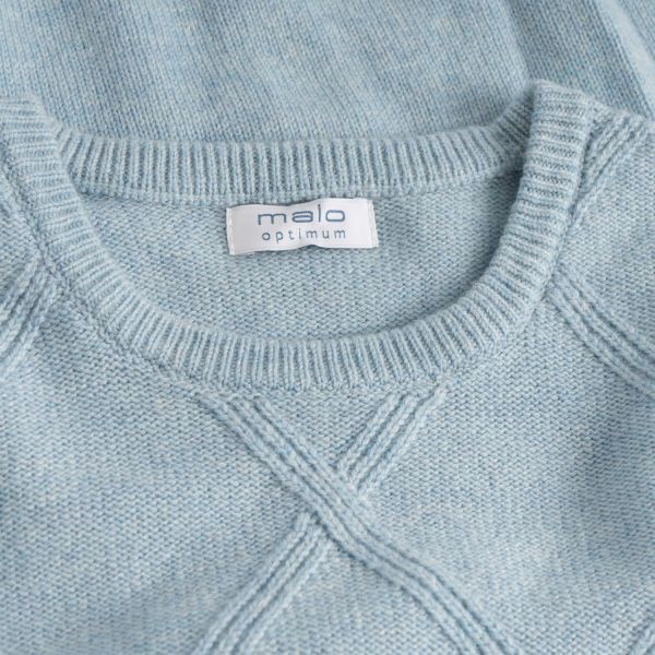 Свитер Malo Girocollo Losange Ice Blu IUM027FCB22.