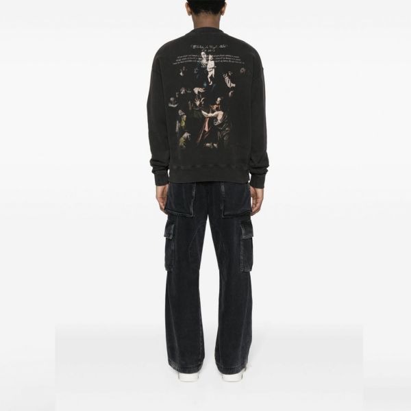 Свитшот Off White Stamp Mary Skate Crewneck Black White.