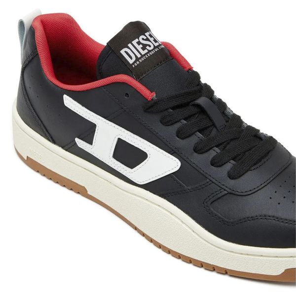 Кеди Diesel S-Ukiyo V2 Low Jet Black/White/High Risk Red.