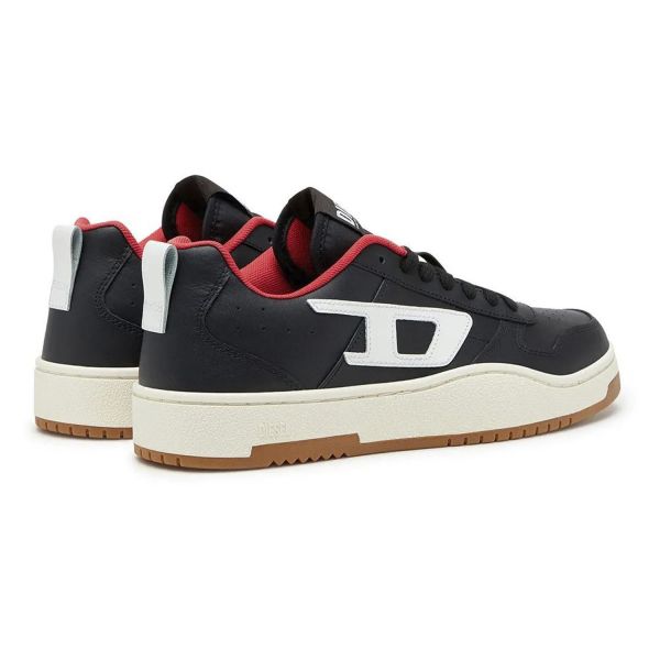 Кеди Diesel S-Ukiyo V2 Low Jet Black/White/High Risk Red.