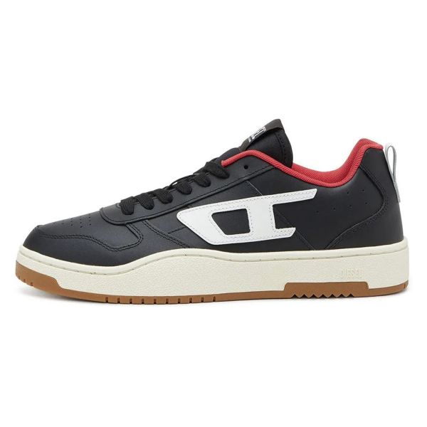 Кеди Diesel S-Ukiyo V2 Low Jet Black/White/High Risk Red.