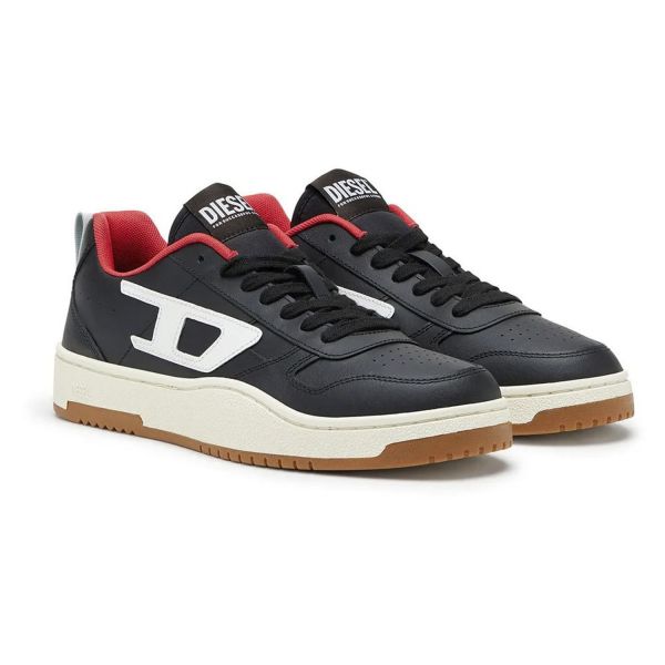 Кеди Diesel S-Ukiyo V2 Low Jet Black/White/High Risk Red.