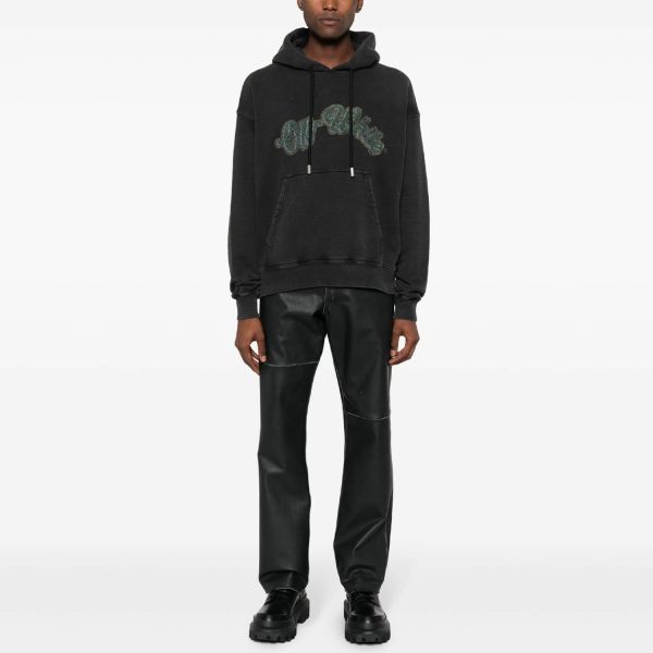 Худи Off White Green Bacchus Skate Hoodie Black College.