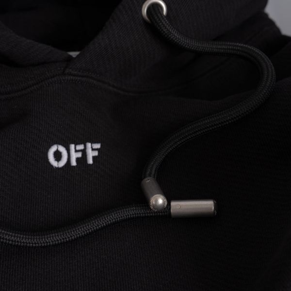 Худи Off White Brushed Cotton ARROW Embroidered Hoodie.
