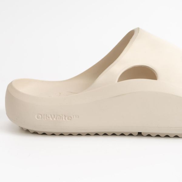 Шльопанці Off White Meteor Rubber Slider Bone Bone.