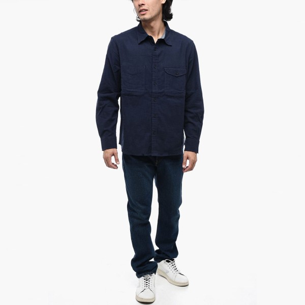 Овершорт Woolrich Solid Chamois Shirt Navy