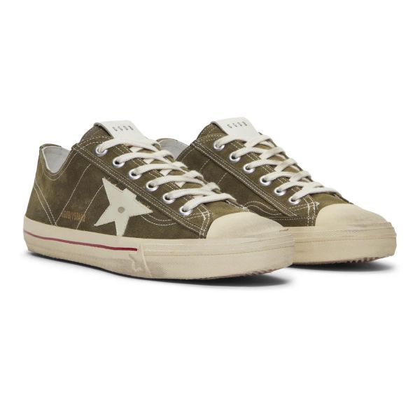 Кеди Golden Goose V-Star 2 Dark Green/Ivory.