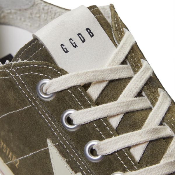Кеди Golden Goose V-Star 2 Dark Green/Ivory.